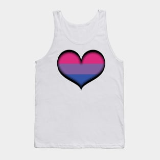 Large Vector Heart in Bisexual Pride Flag Colors Tank Top